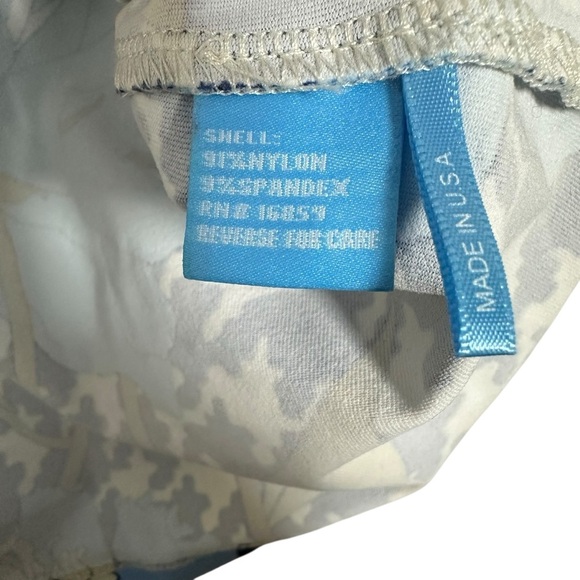 J.McLaughlin Catalina Cloth Top Small Blue Floral Houndstooth 3/4 Sleeve Preppy - Picture 8 of 10